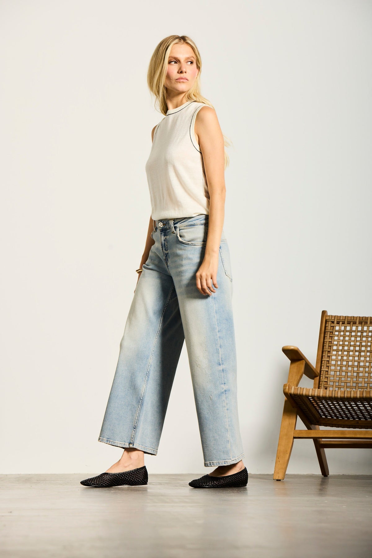 P8 | CULOTTE | LIGHTBLUE GOLDGARN DENIM