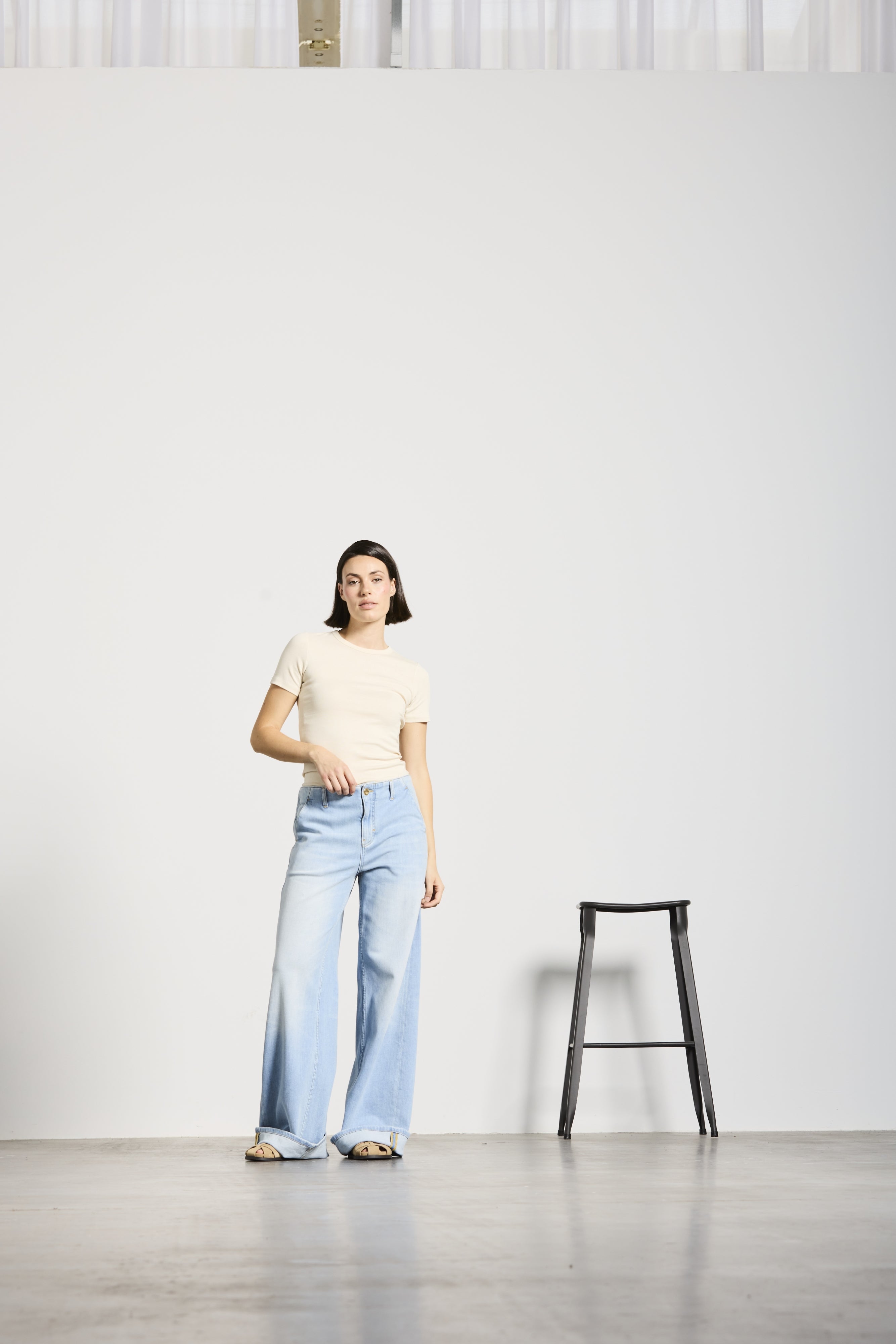 WALLSTADT | TWISTED WIDE LEG | LIGHTBLUE