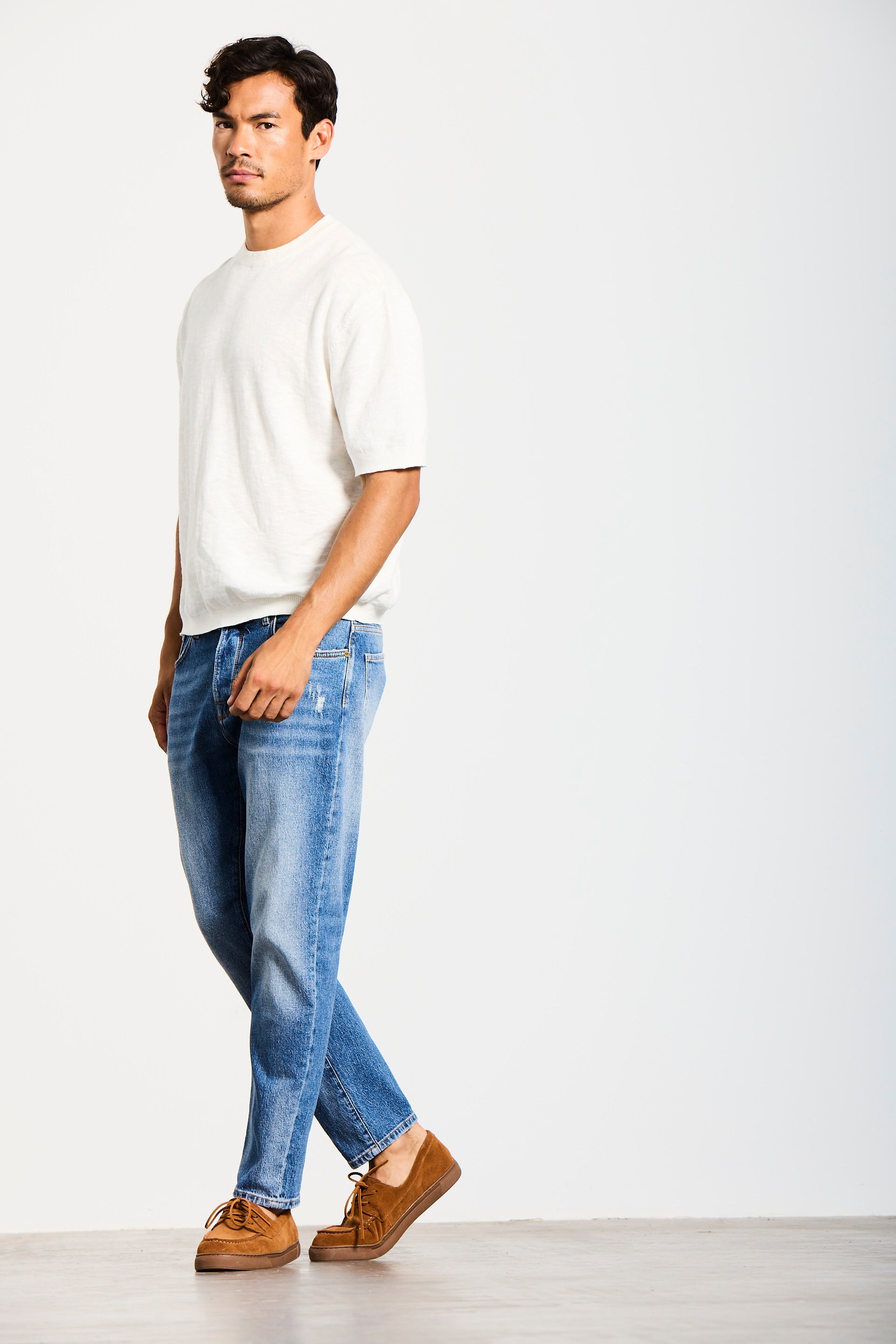 RHEINAU | RELAXED CROPPED | VINTAGEBLUE GOLDGARN DENIM
