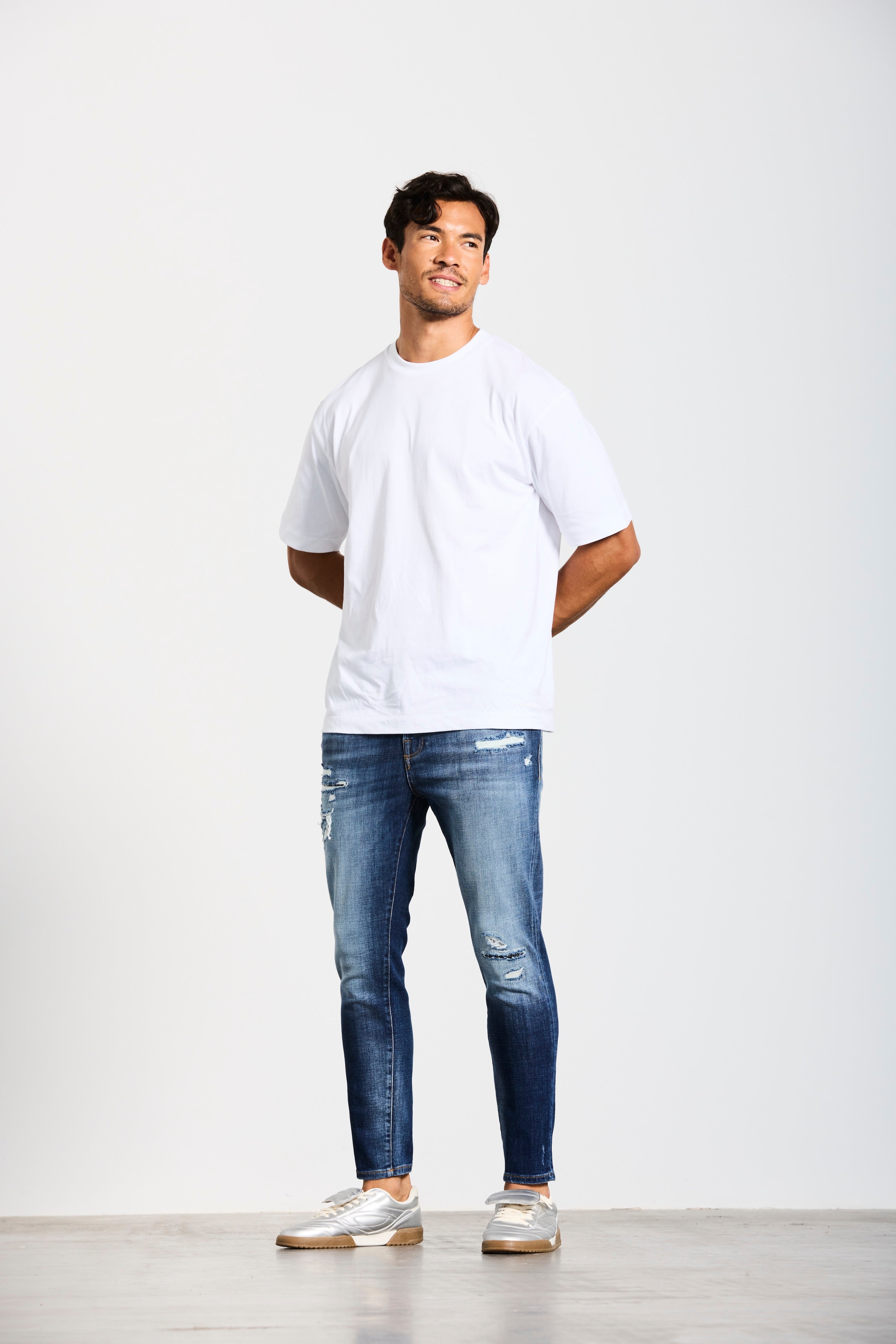 NECKARAU | CROPPED | VINTAGEBLUE GOLDGARN DENIM