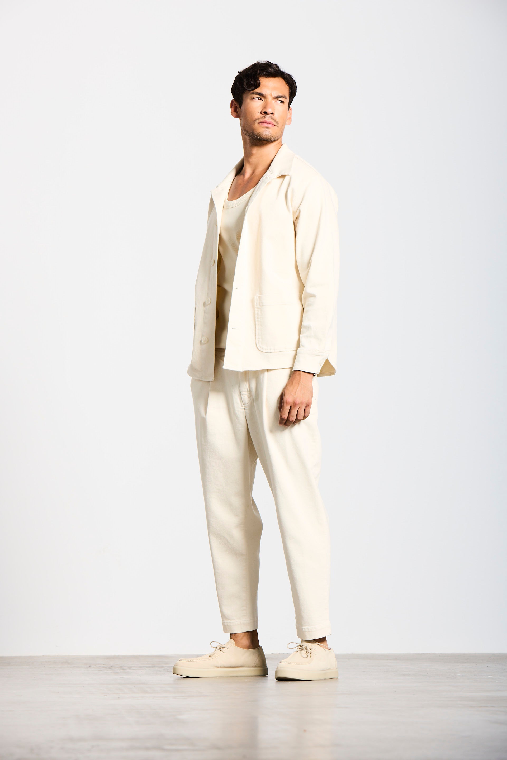 MALLAU | LOOSE CROPPED | BEIGE GOLDGARN DENIM