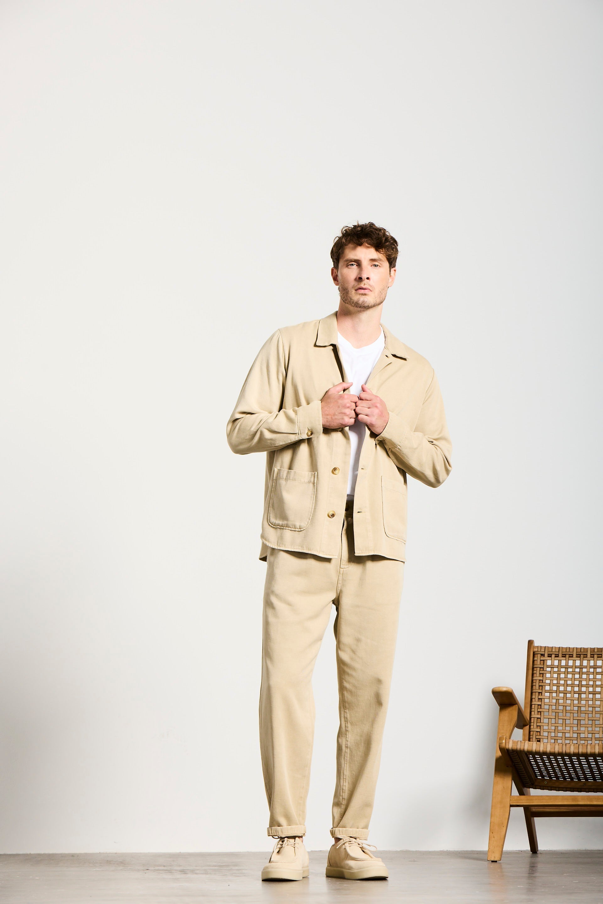 S1 | RELAXED FIT | BEIGE GOLDGARN DENIM