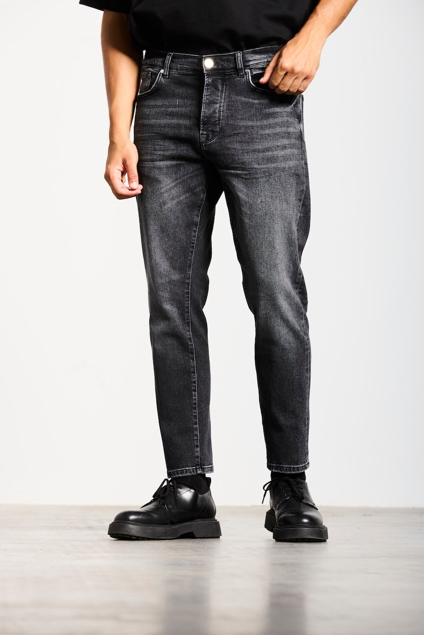 RHEINAU | RELAXED CROPPED | VINTAGEBLACK GOLDGARN DENIM
