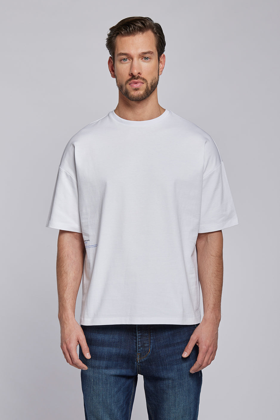 68 | THE CHARITY TEE `VAN` | WHITE GOLDGARN DENIM