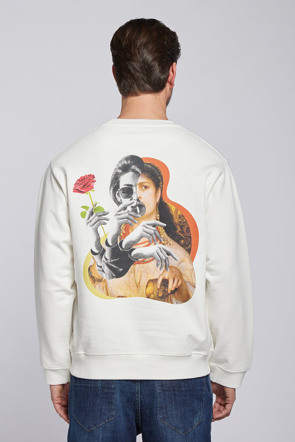 68 | THE VINTAGE ROSE CREWNECK | OFFWHITE