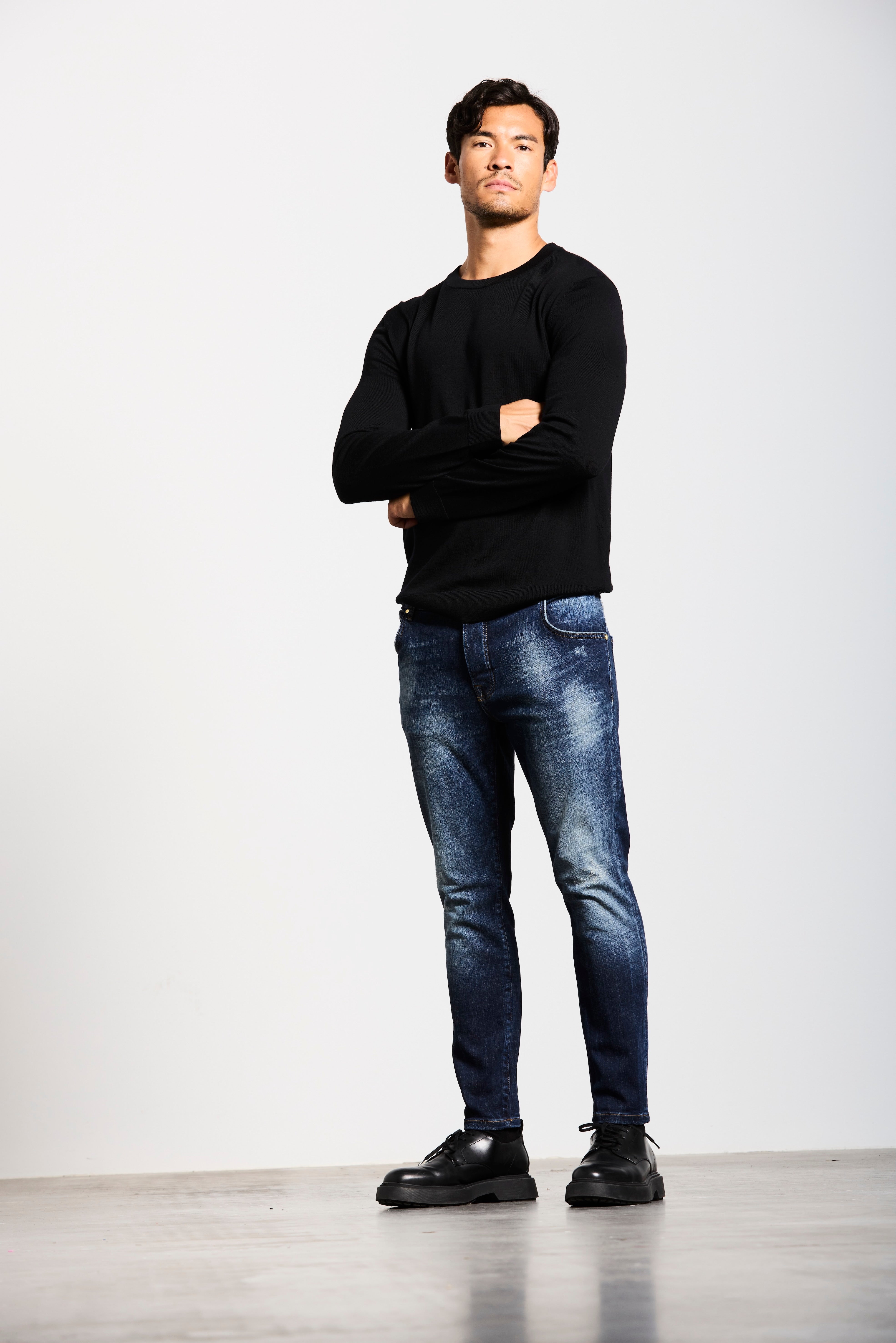 NECKARAU | TWISTED | DARKBLUE GOLDGARN DENIM