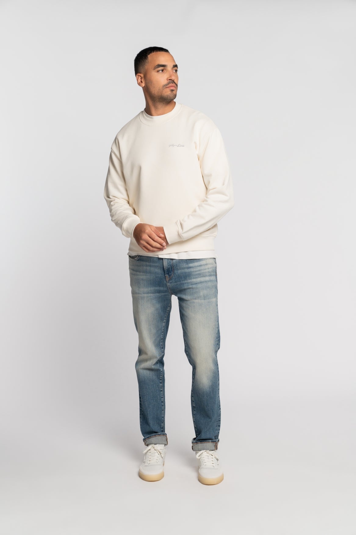 NECKARAU | CROPPED | VINTAGEBLUE GOLDGARN DENIM