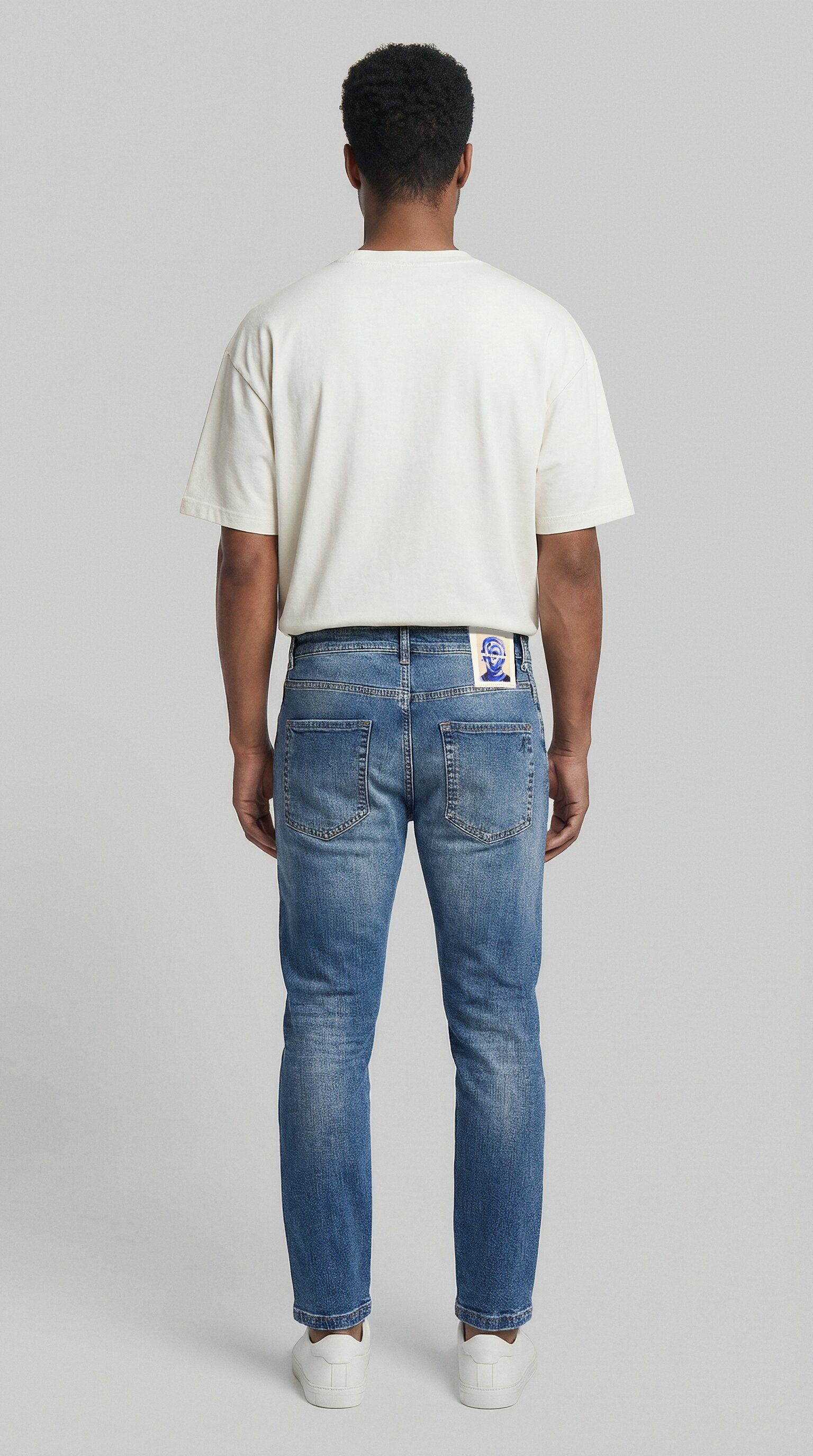 NECKARAU | CROPPED | VINTAGEBLUE GOLDGARN DENIM