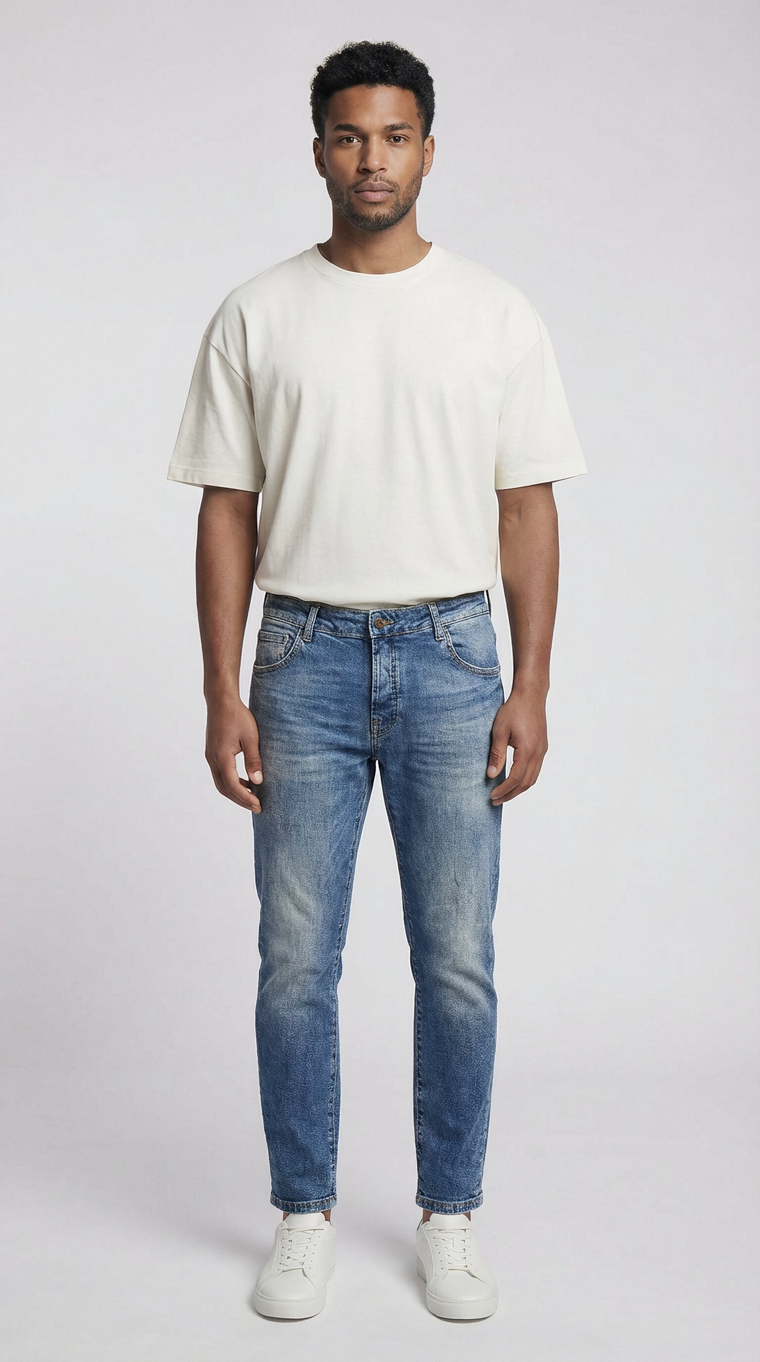 NECKARAU | CROPPED | VINTAGEBLUE GOLDGARN DENIM