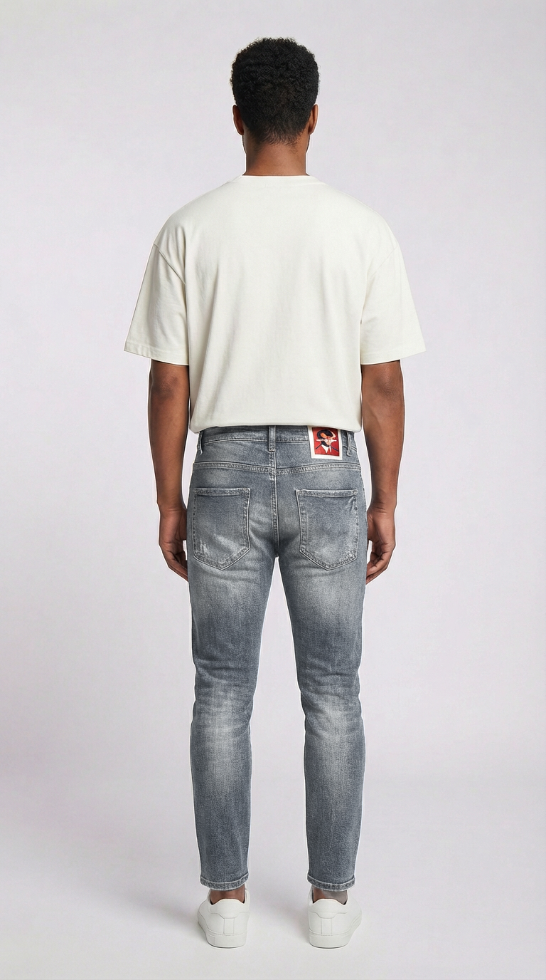 NECKARAU | CROPPED | GREY GOLDGARN DENIM