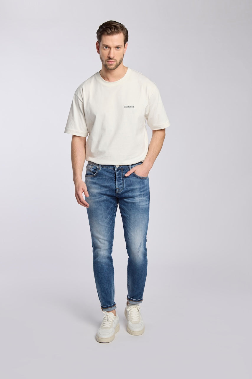 U2 | SLIM FIT | MIDBLUE GOLDGARN DENIM