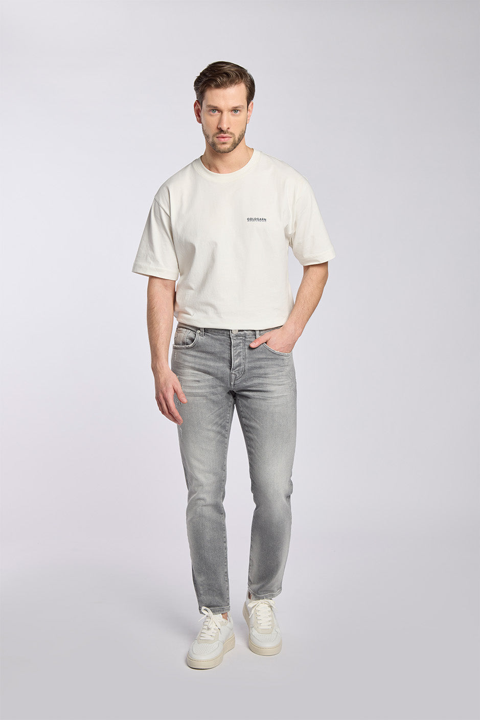 U2 | SLIM FIT | LIGHTGREY GOLDGARN DENIM