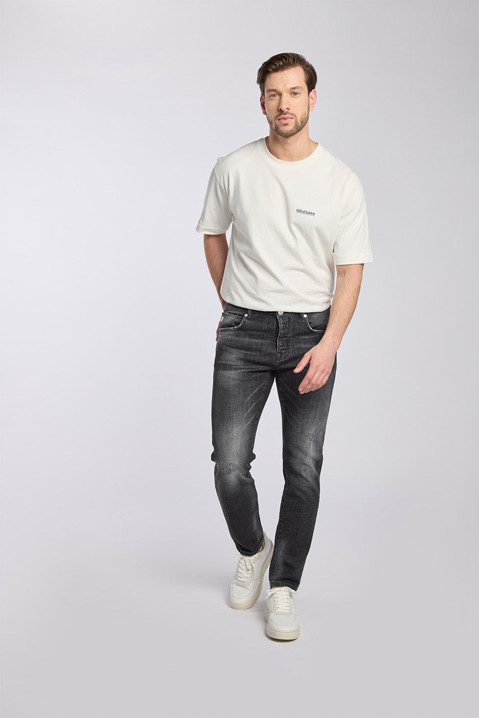 U2 | SLIM FIT | VINTAGEBLACK GOLDGARN DENIM