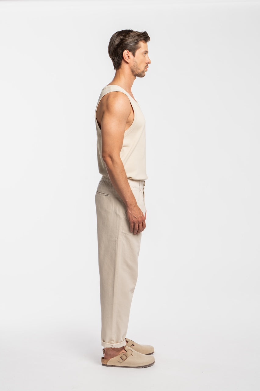 S1 | RELAXED FIT | BEIGE GOLDGARN DENIM