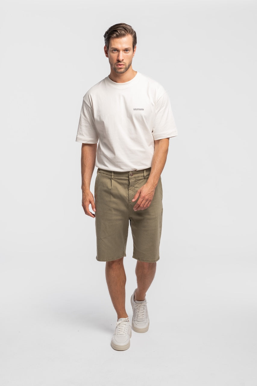 HAFEN | COOL SHORT | OLIVE GOLDGARN DENIM