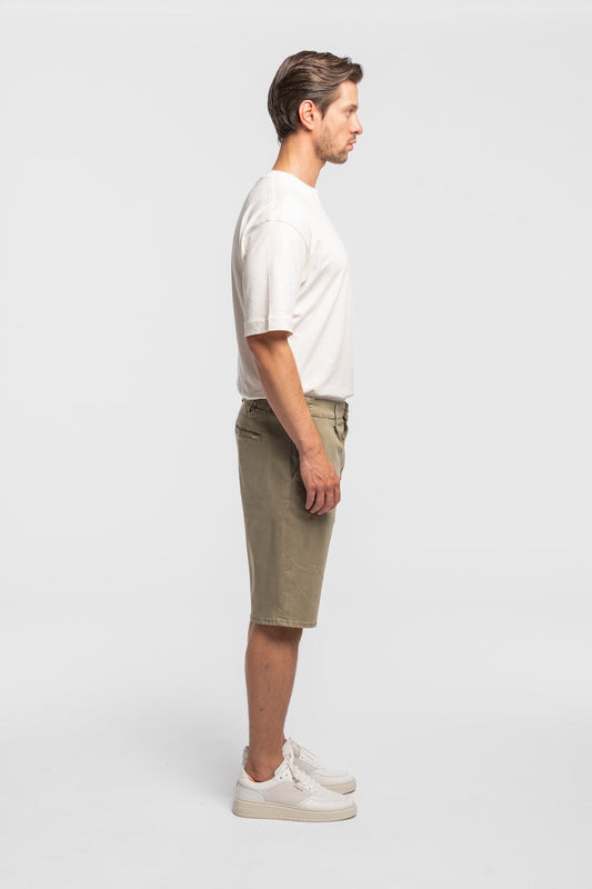 HAFEN | COOL SHORT | OLIVE GOLDGARN DENIM