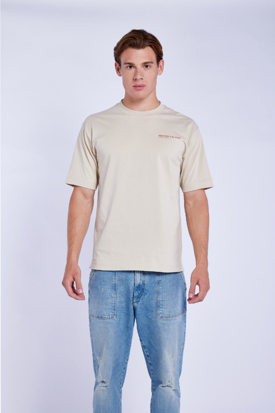 68 | THE CHE TEE | WHITE GOLDGARN DENIM