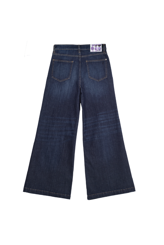 LUISENPARK | PALAZZO | MIDBLUE GOLDGARN DENIM