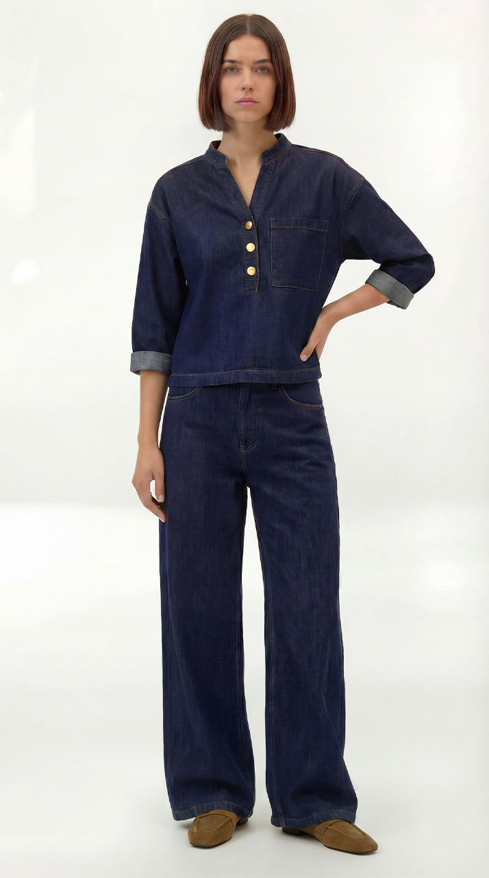 K4 | WIDE LEG | MIDBLUE