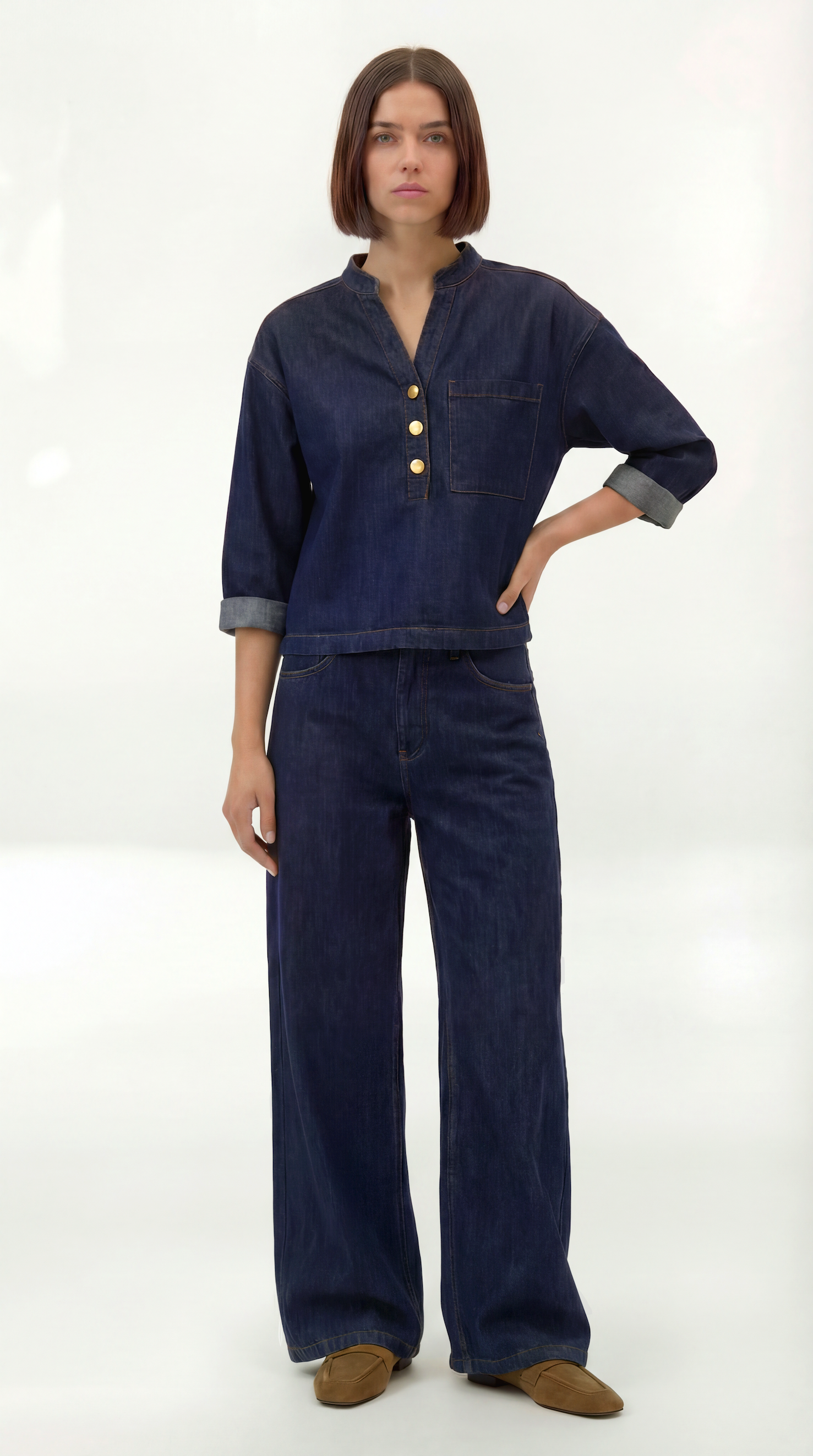 68 | LOOSE SHIRT | MIDBLUE