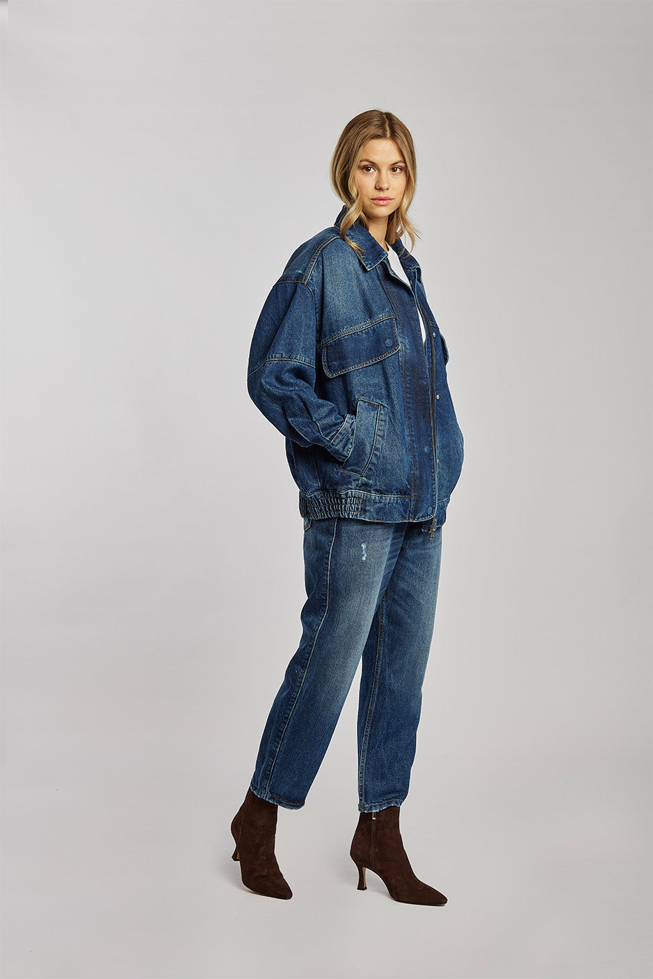 68 | THE BOMBER JACKET | DARKBLUE GOLDGARN DENIM
