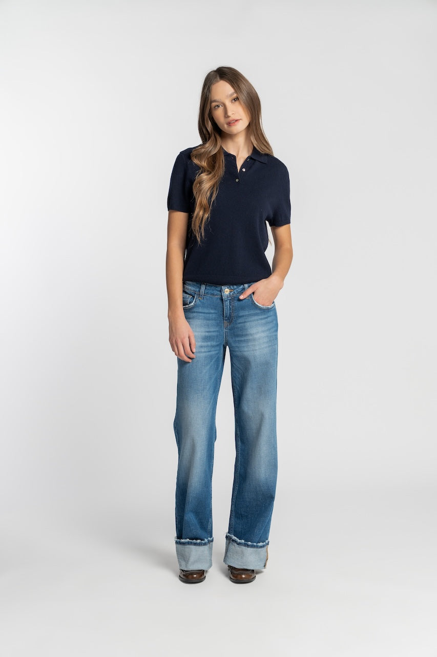 P8 | WIDE LEG | LIGHTBLUE GOLDGARN DENIM