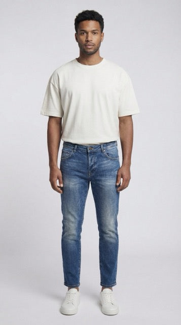 NECKARAU | CROPPED | DARKBLUE GOLDGARN DENIM