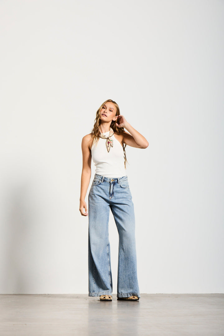LUISENPARK | PALAZZO | VINTAGEBLUE GOLDGARN DENIM