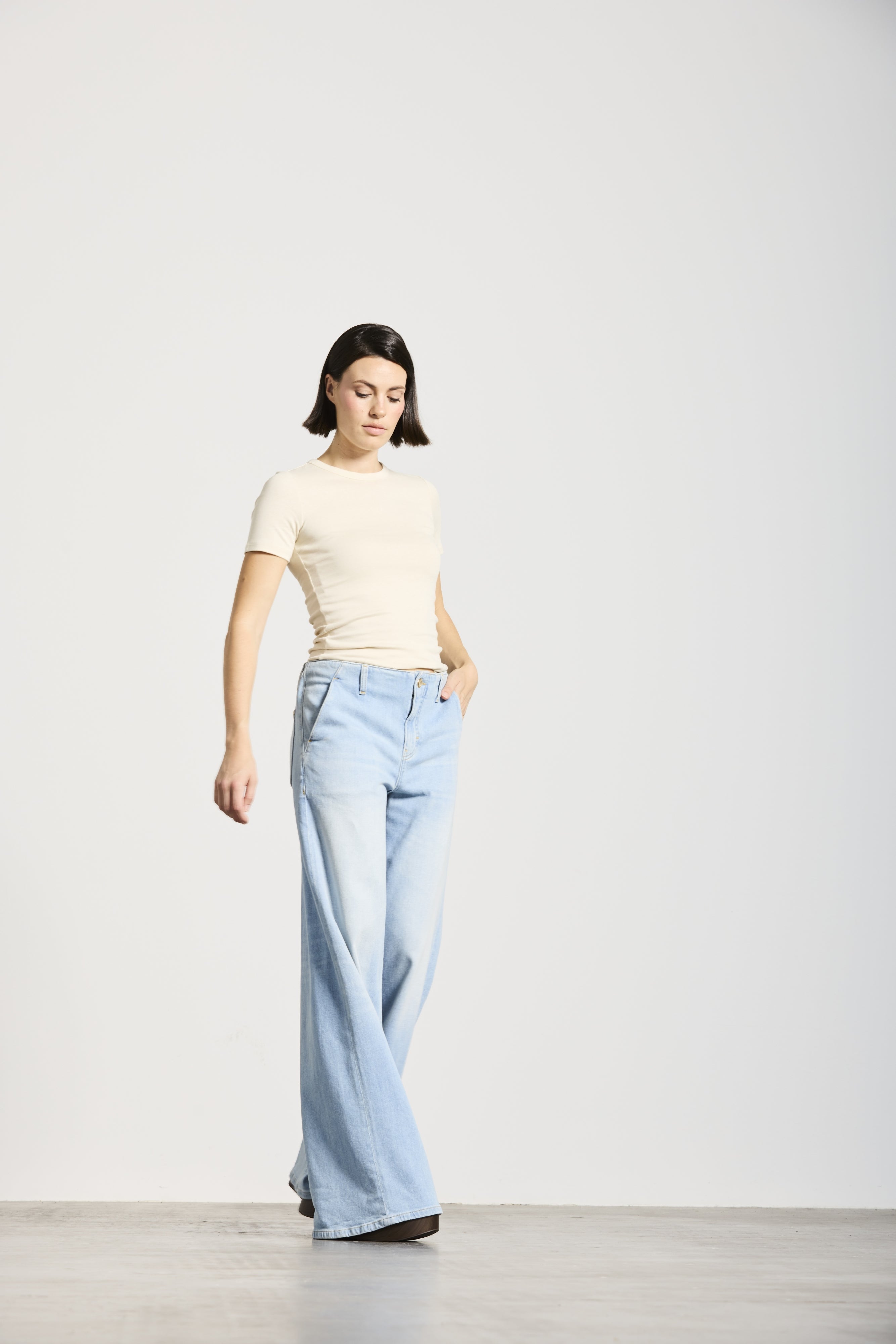 WALLSTADT | TWISTED WIDE LEG | LIGHTBLUE