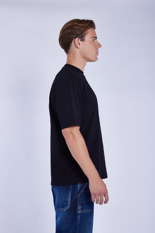 68 | THE BASIC TEE | BLACK GOLDGARN DENIM