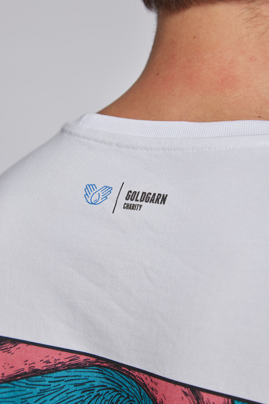 68 | THE CHARITY TEE 'OCTOPUS' | WHITE GOLDGARN DENIM