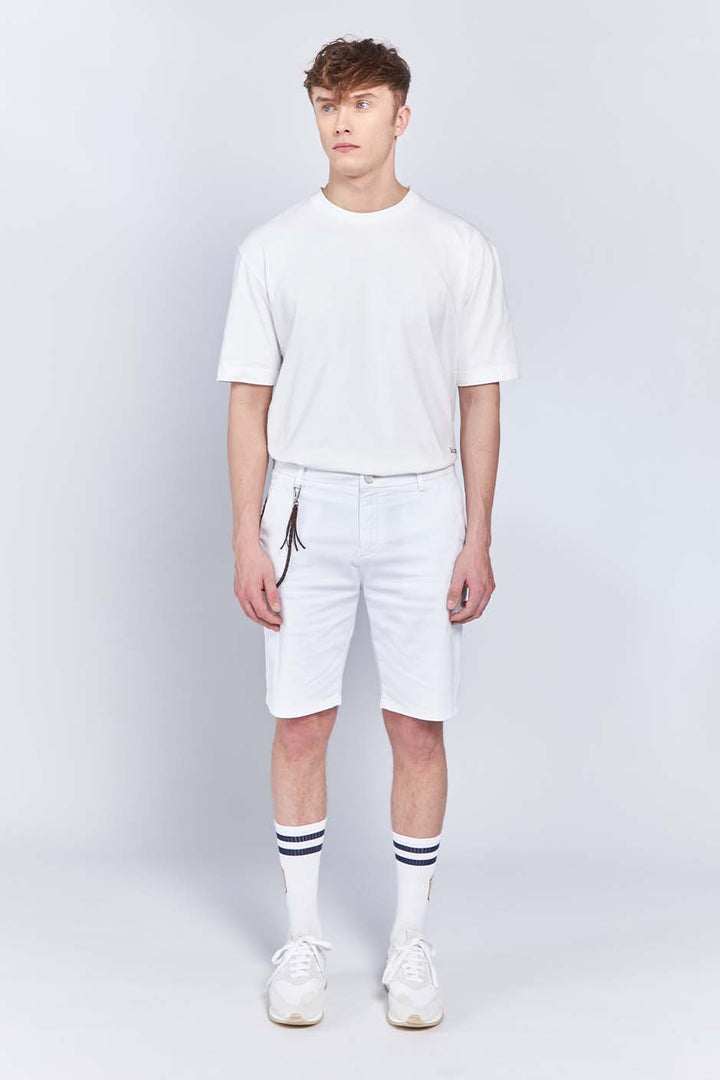 HAFEN | CHINO SHORT | WHITE GOLDGARN DENIM
