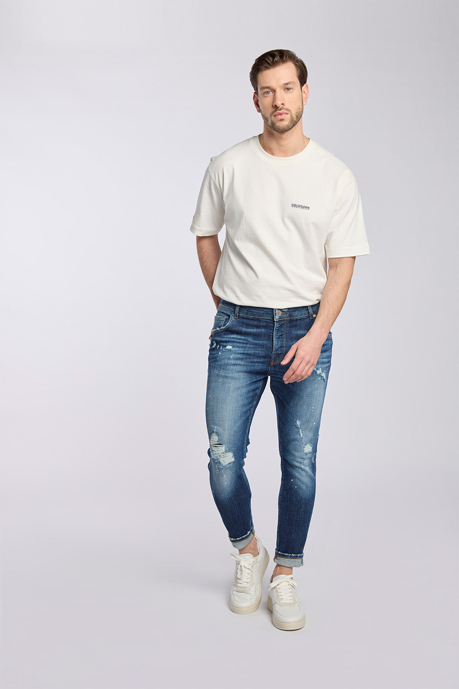 NECKARAU | TWISTED CROPPED | DARKBLUE
