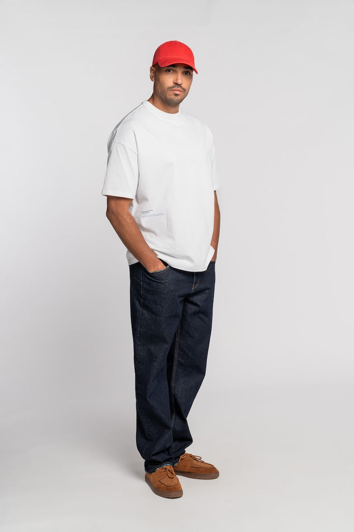 68 | THE CHARITY TEE `SWIMMING` | WHITE GOLDGARN DENIM