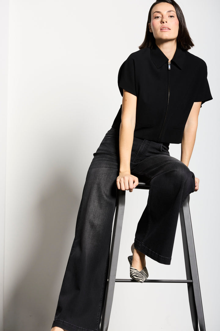 LUISENPARK | PALAZZO | BLACK GOLDGARN DENIM