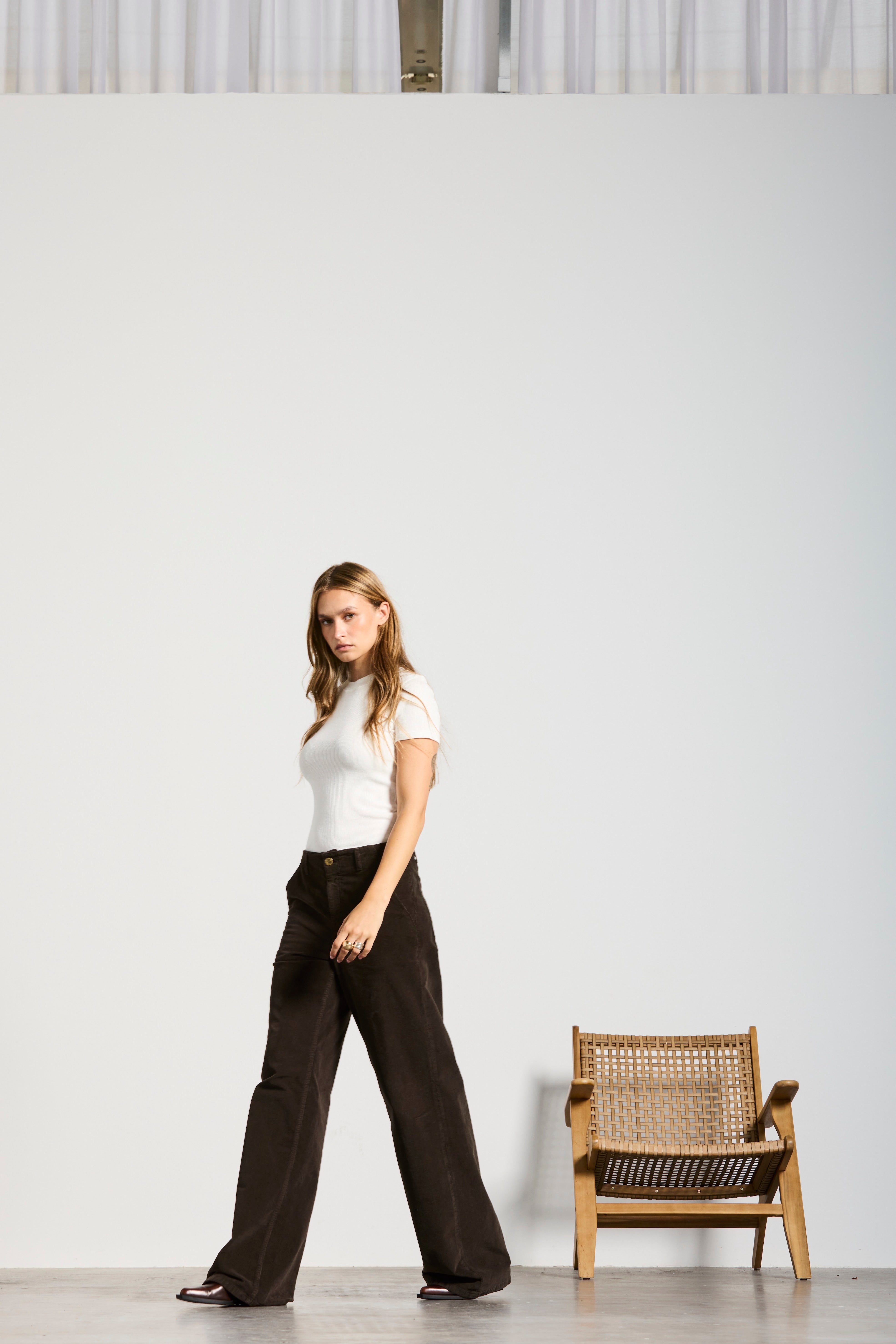 WALLSTADT | TWISTED WIDE LEG | BROWN