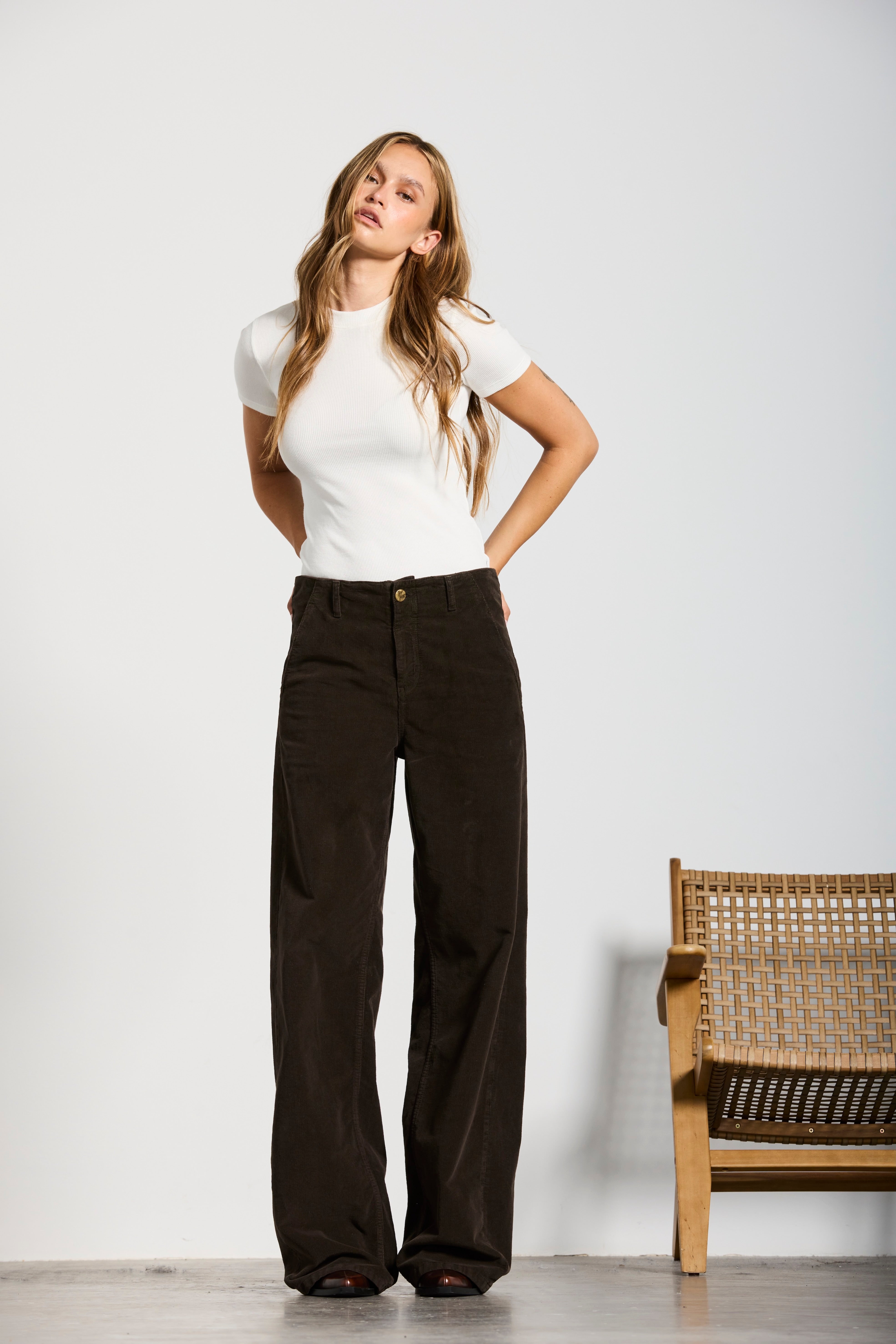 WALLSTADT | TWISTED WIDE LEG | BROWN