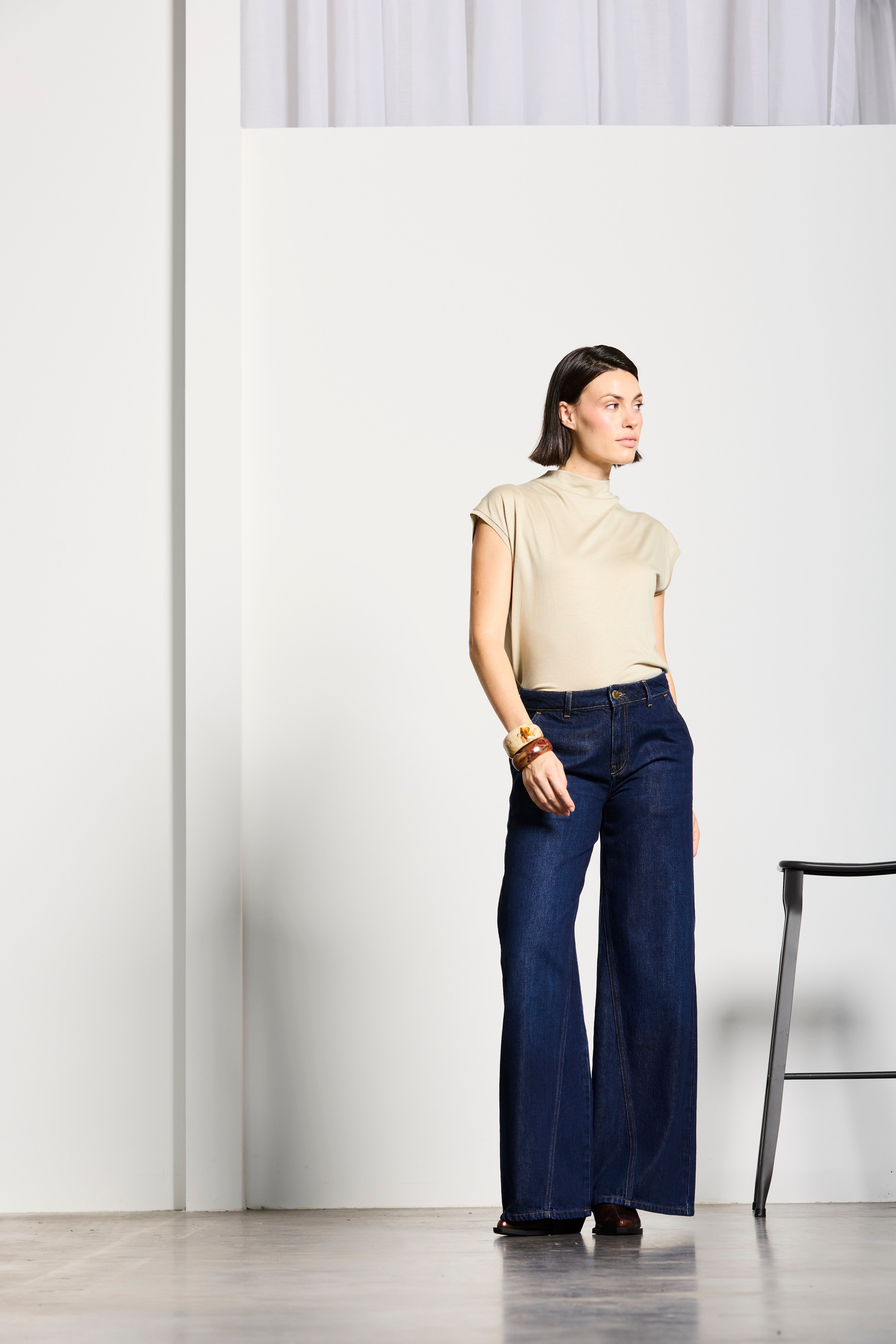 LUISA | TWISTED WIDE LEG | DARKBLUE
