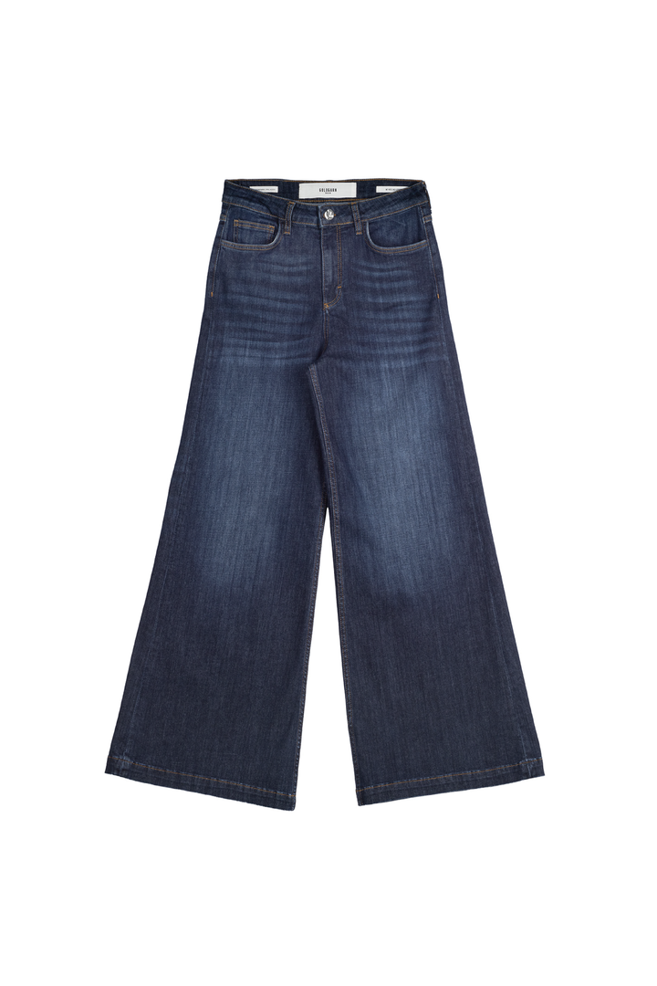 LUISENPARK | PALAZZO | MIDBLUE GOLDGARN DENIM